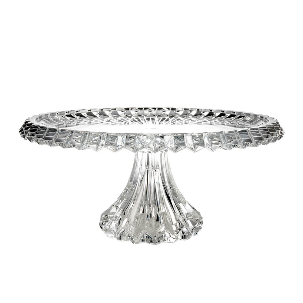 131195 S/1 FOOTED CAKE PLATE 33CM CROWN JEWEL