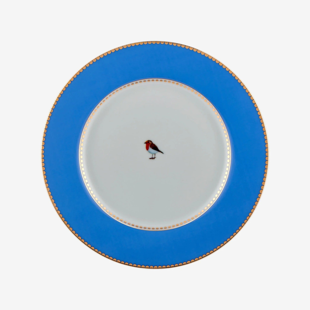 51001578 love birds mavi tabak 21 cm