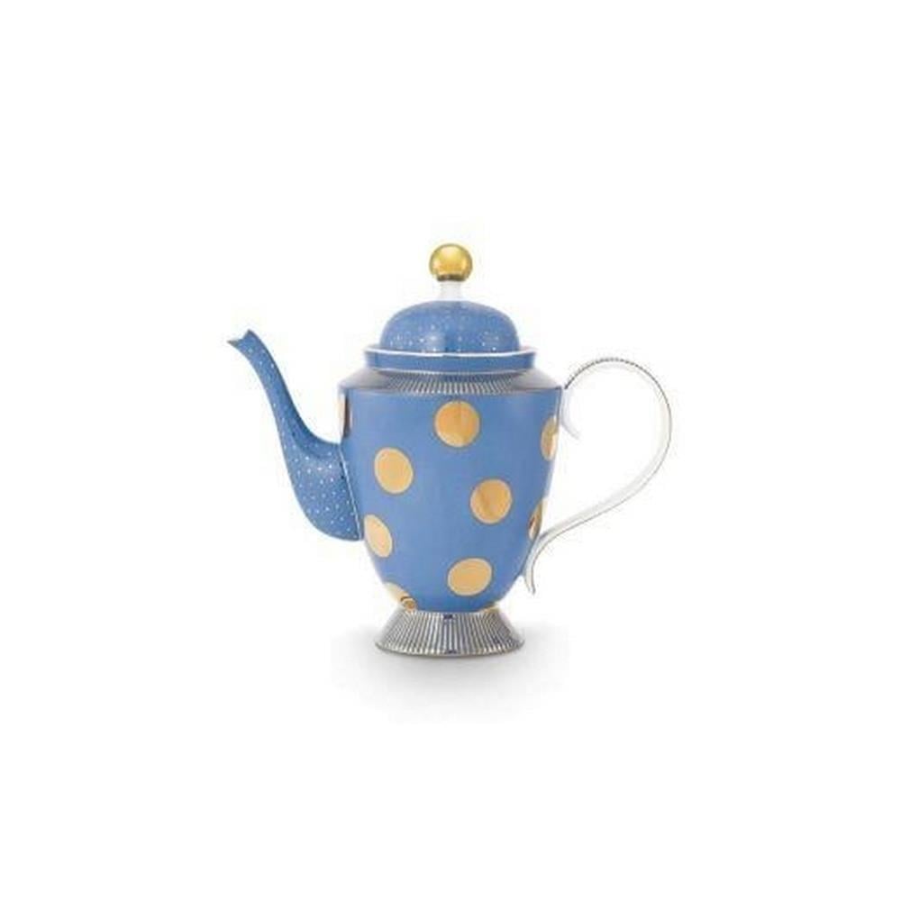 51005087 Dot Delight  MAVİ Porselen Demlik 1200 Ml
