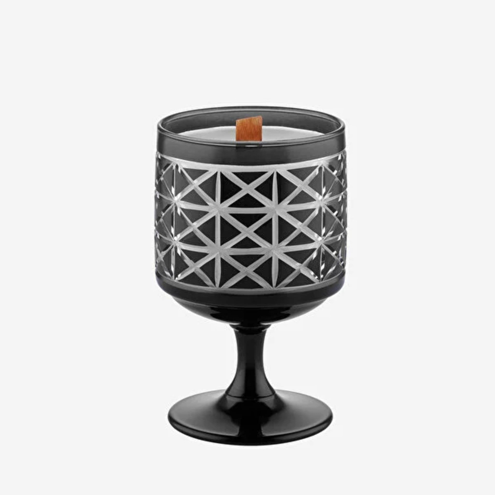 CAM4074BK CHİARA ALESSİ Siyah Cam Mum 300 ml