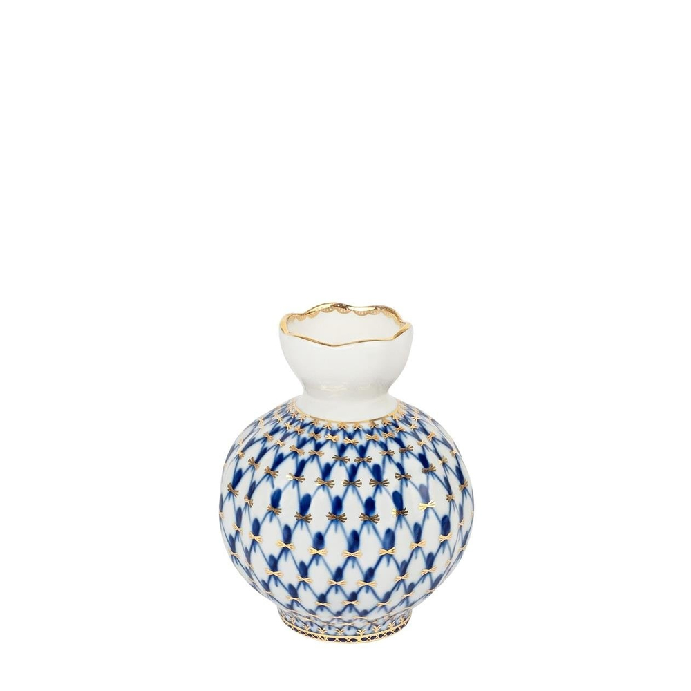 EF İMPERİAL PORCELAİN Minik Vazo Cobalt net Mavi