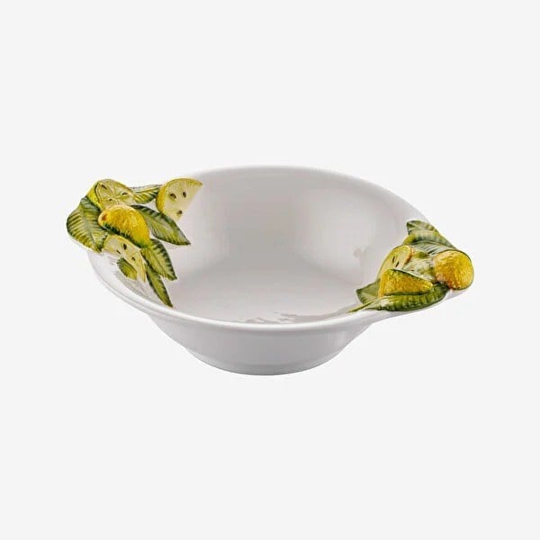 EW335 Edelweiss Limon Desenli Oval Servis Kasesi 25x25cm