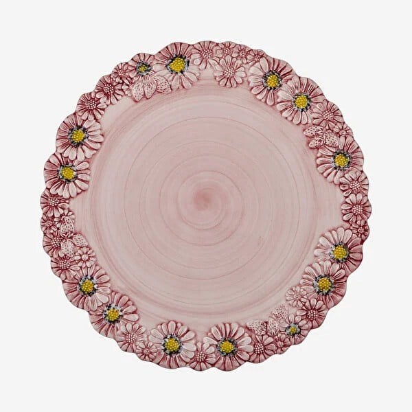 EW710RA Edelweiss Camomilla Pembe Servis Tabağı 36x36 cm