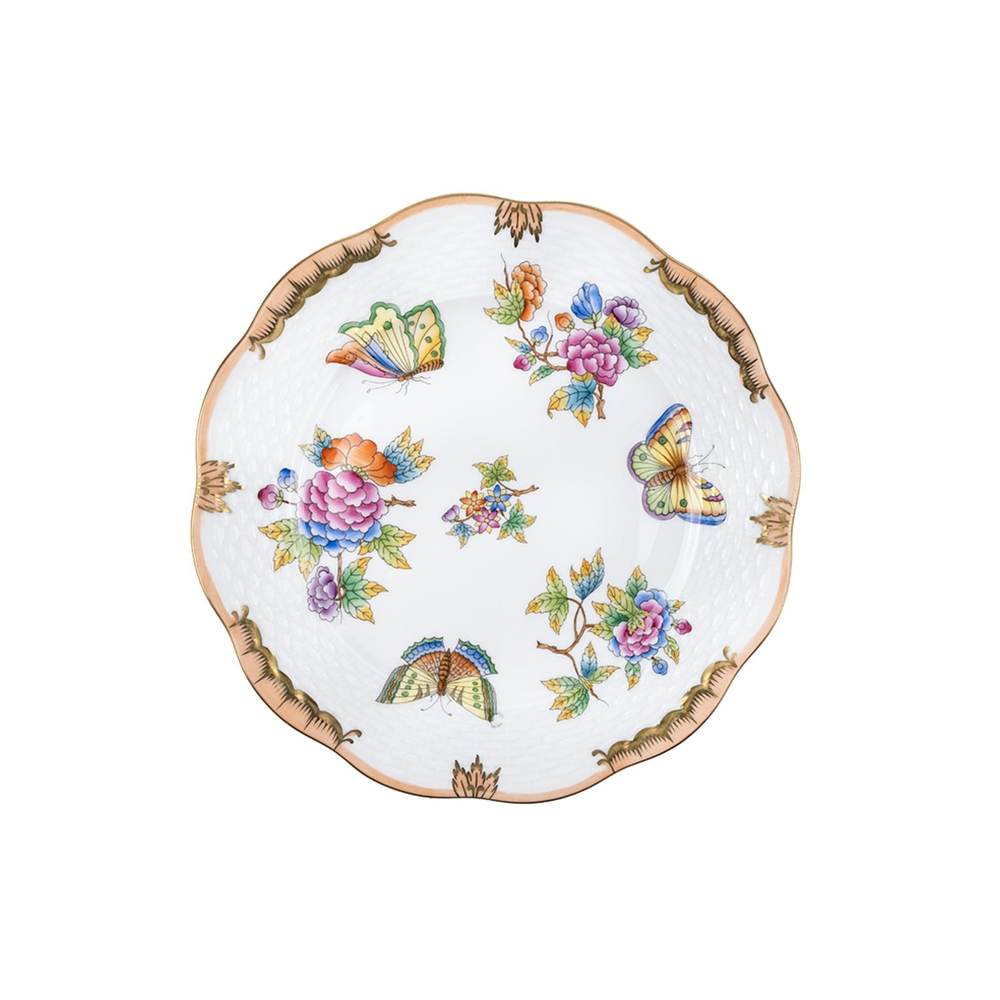 HEREND Pasta Tabağı 19cm Queen Victoria Turuncu Kenar