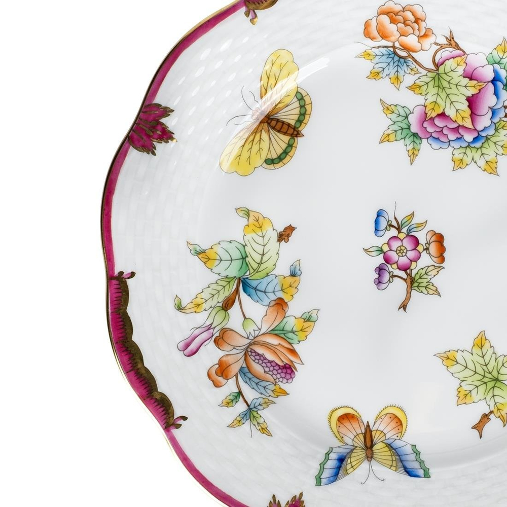 HEREND Pasta Tabağı 19cm Queen Victoria Pembe Kenar