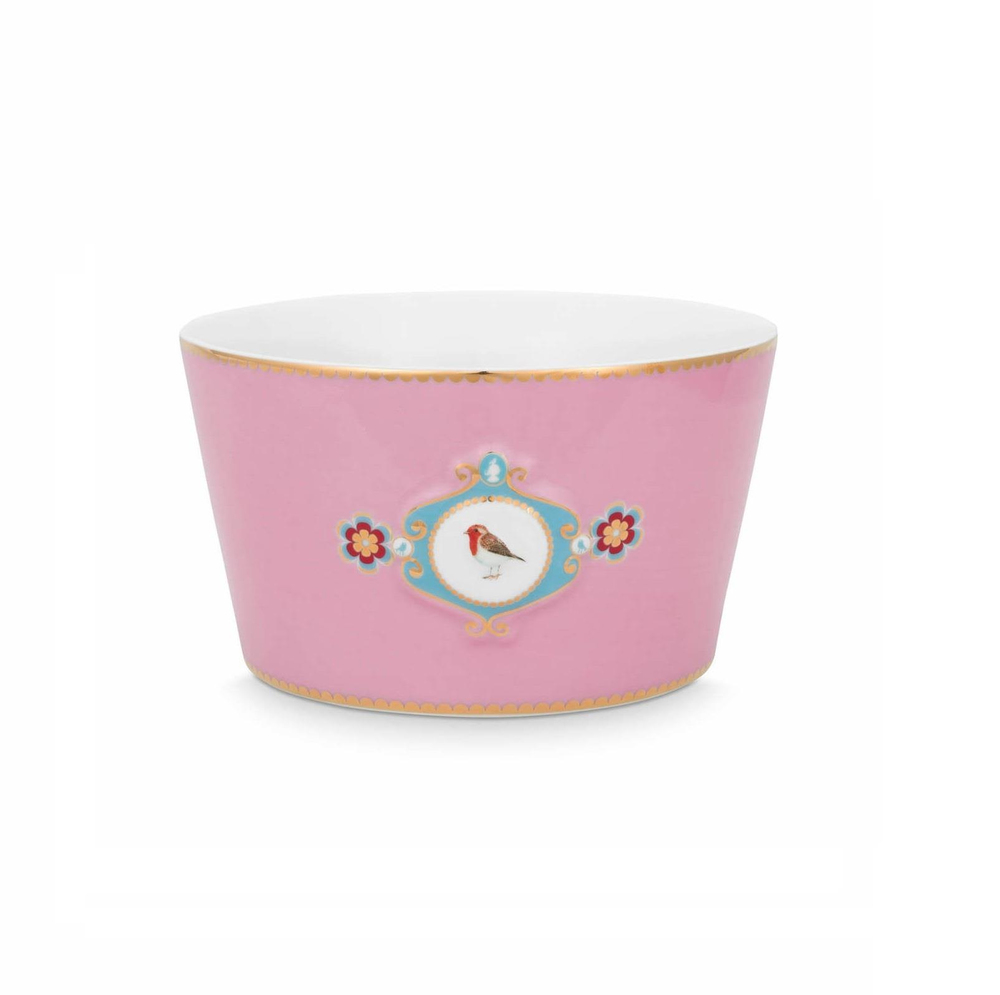 Love Birds Pembe Porselen Kase 15 Cm