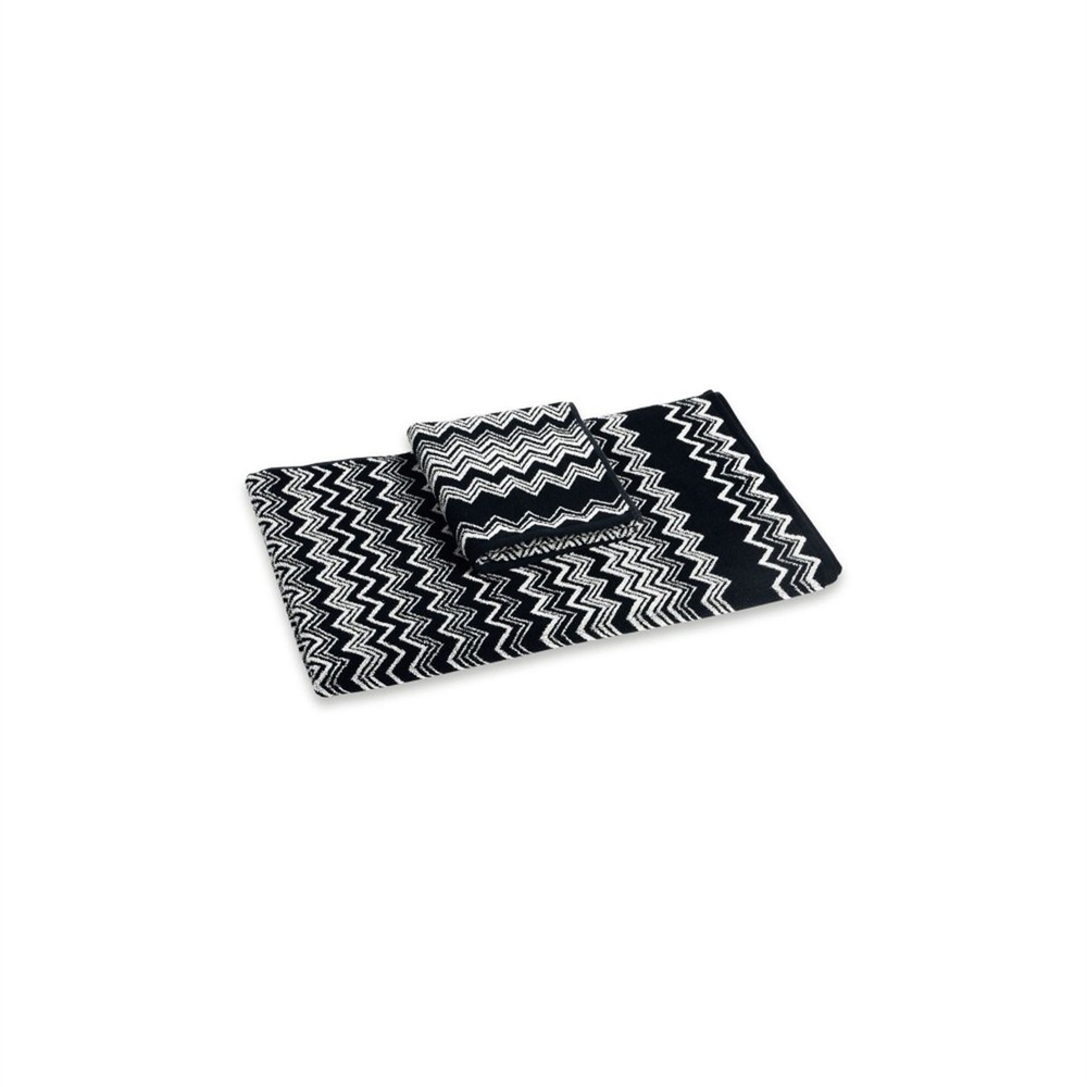 MIS-1K3SP99834 KEİTH SİYAH BEYAZ 2Lİ HAVLU SETİ