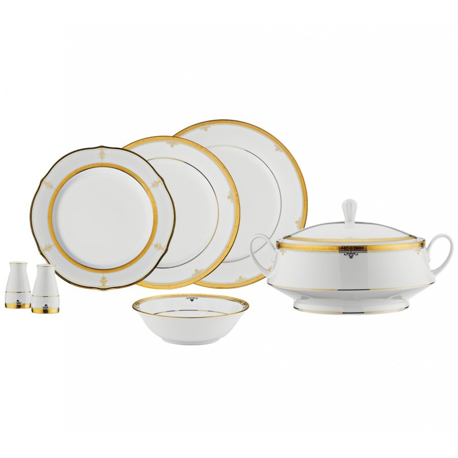 PRN-4346-Y NORITAKE BUCKINGHAM GOLD ARA SERV. 85PRÇ YEMEK TK
