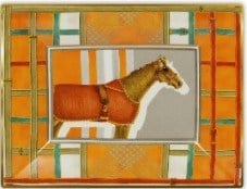 TRAY2.HOR01 HORSES DİKDÖRTGEN TURUNCU TABAK