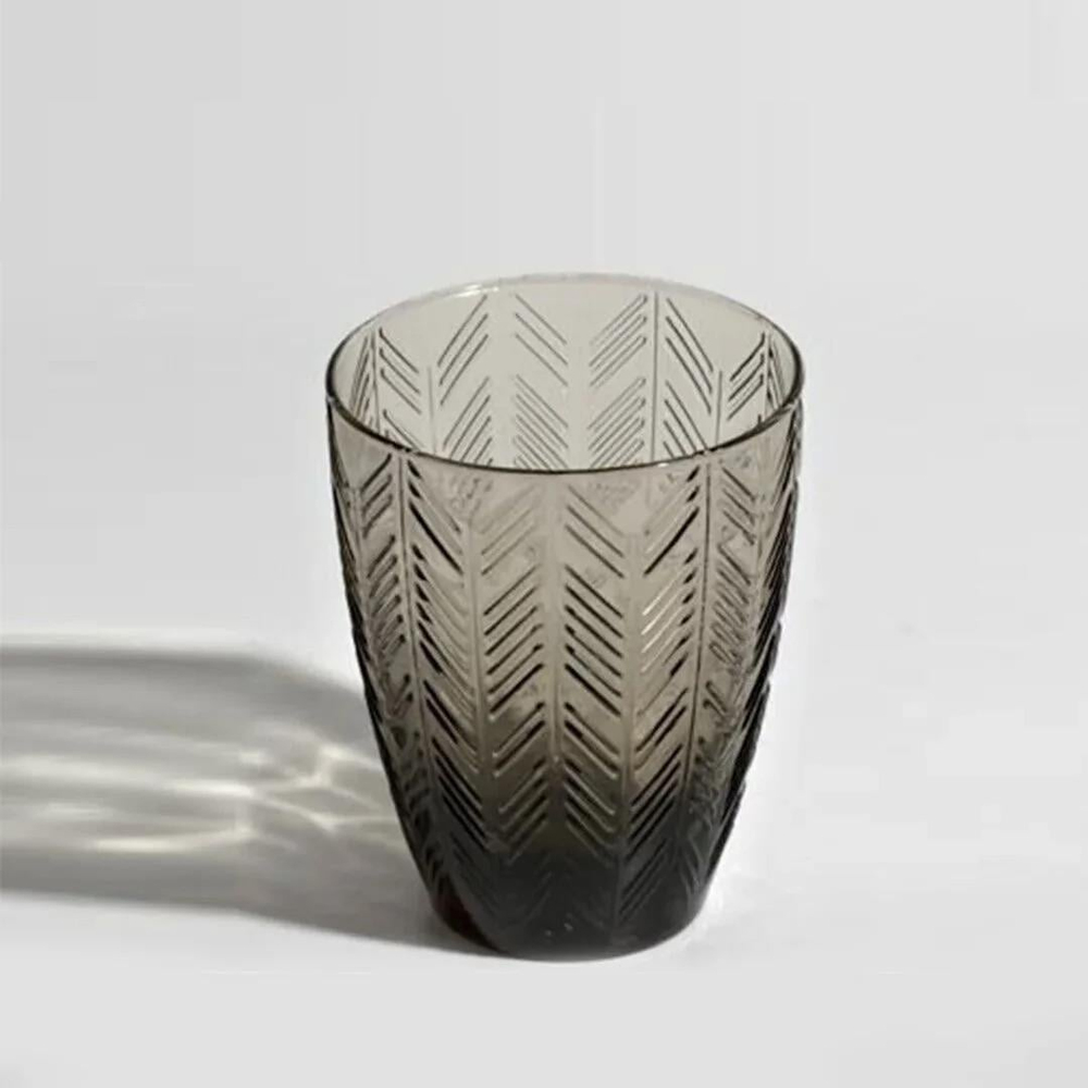 Zig Zag Grey Şarap Bardağı