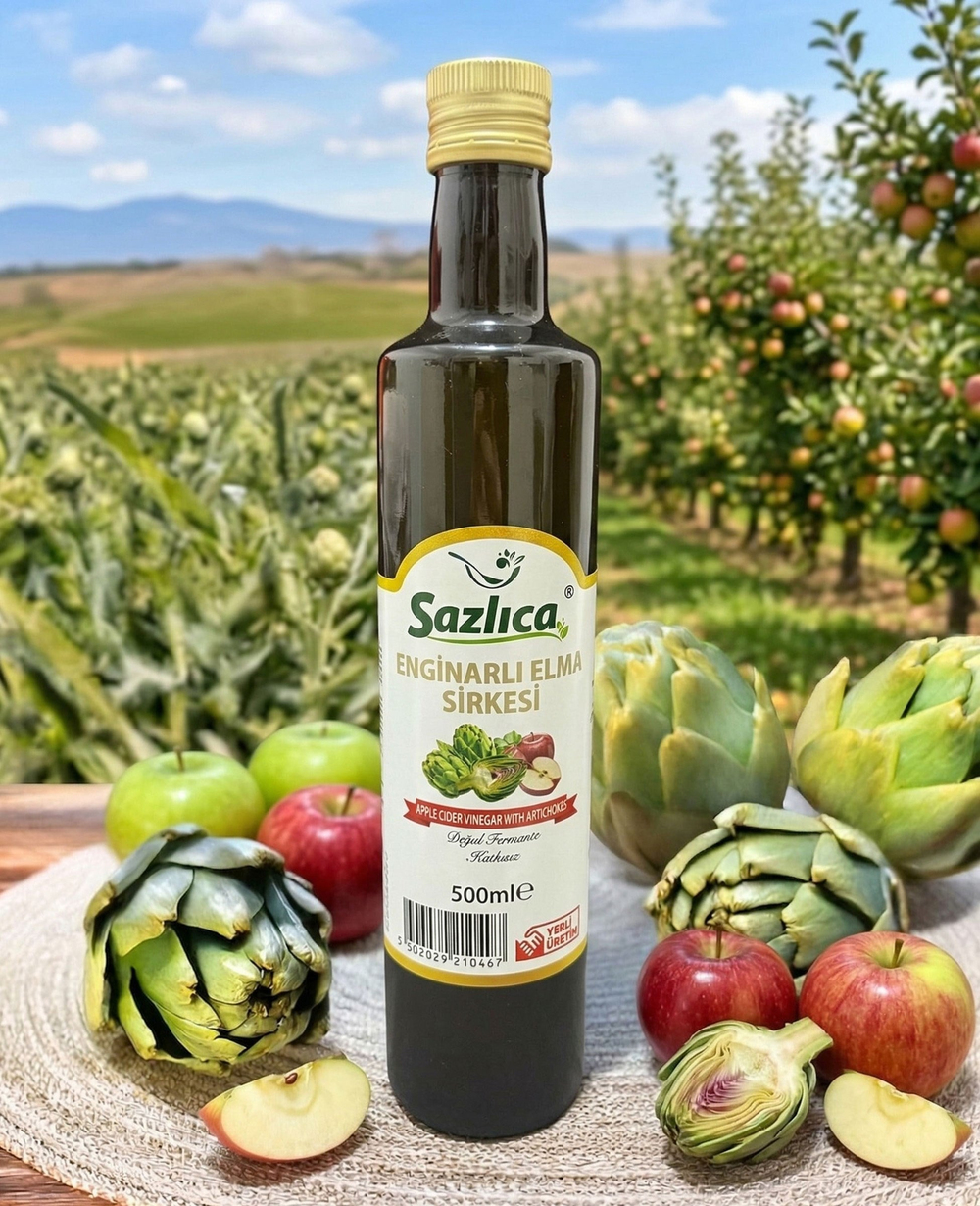 Sirke > Sazlıca Organik Sertifikalı Enginar Sirkesi 500ML