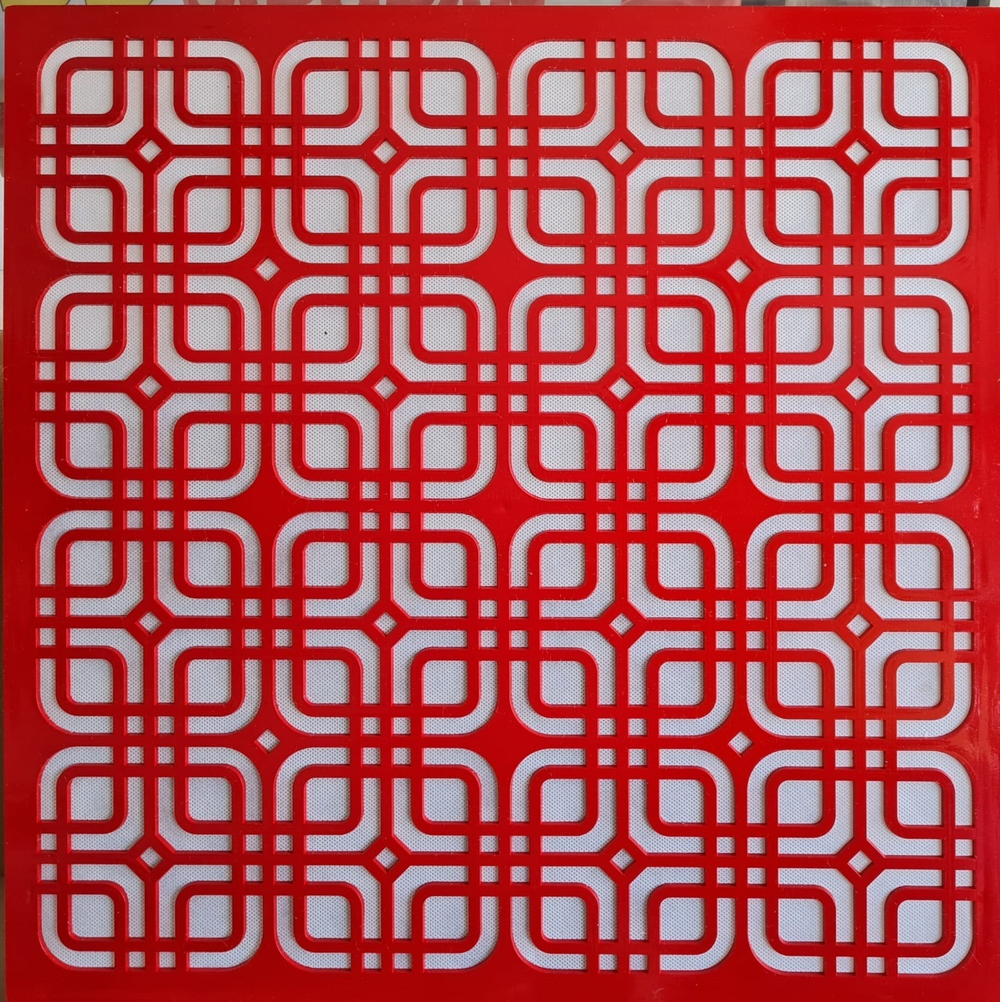 Asma Tavan Dekoratif  Pvc Panel Kırmızı 60x60 10 Adet