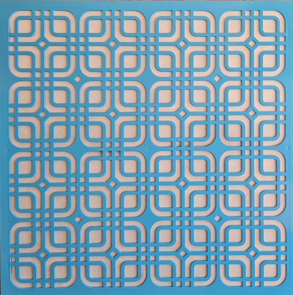 Asma Tavan Dekoratif  Pvc Panel Moderna Mavi 60x60 10 Adet