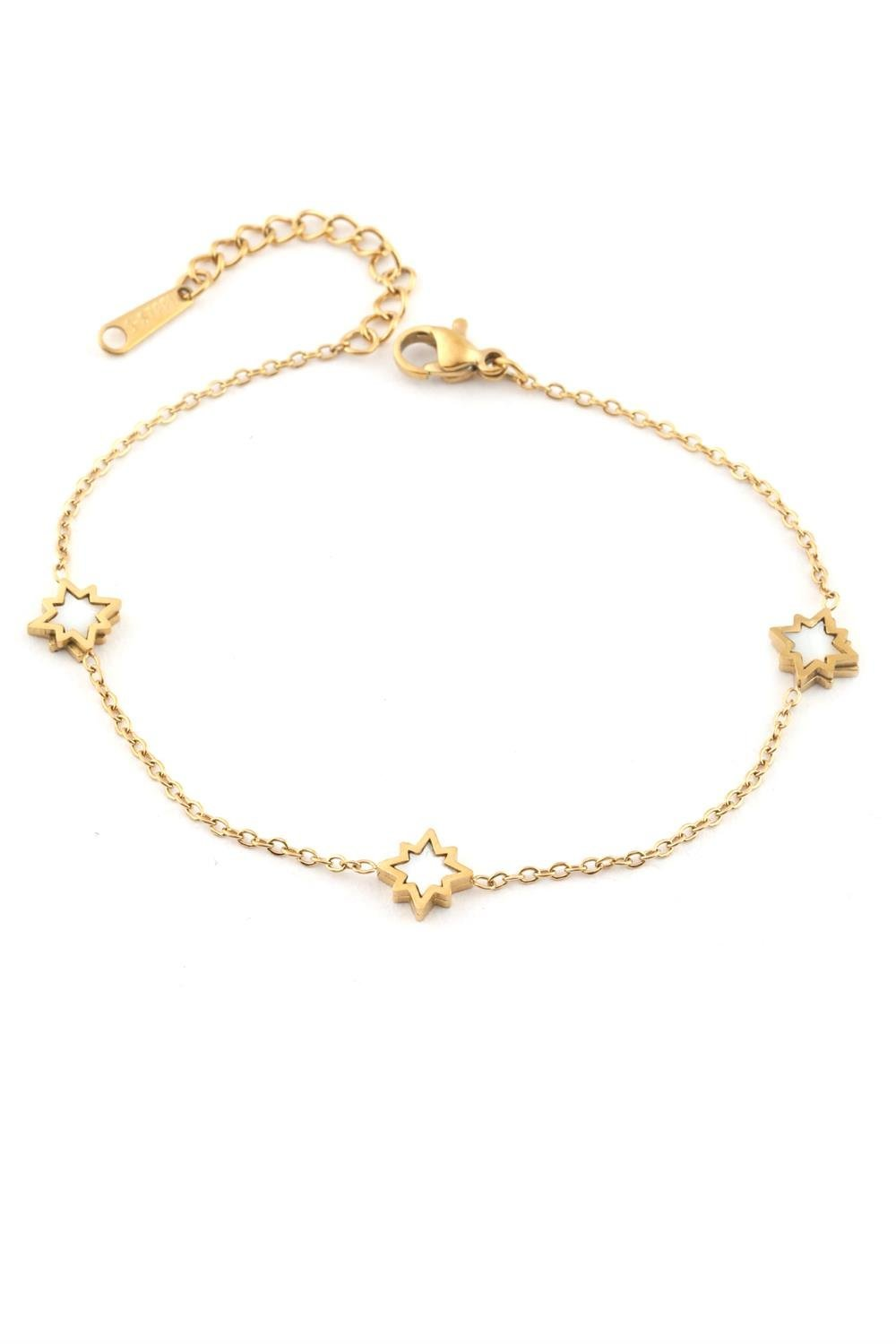 316L Çelik Minimal Işıltı Bileklik Gold Renk