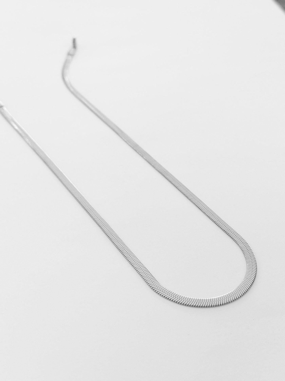 Çelik İtalyan Kolye 45 cm Silver Renk