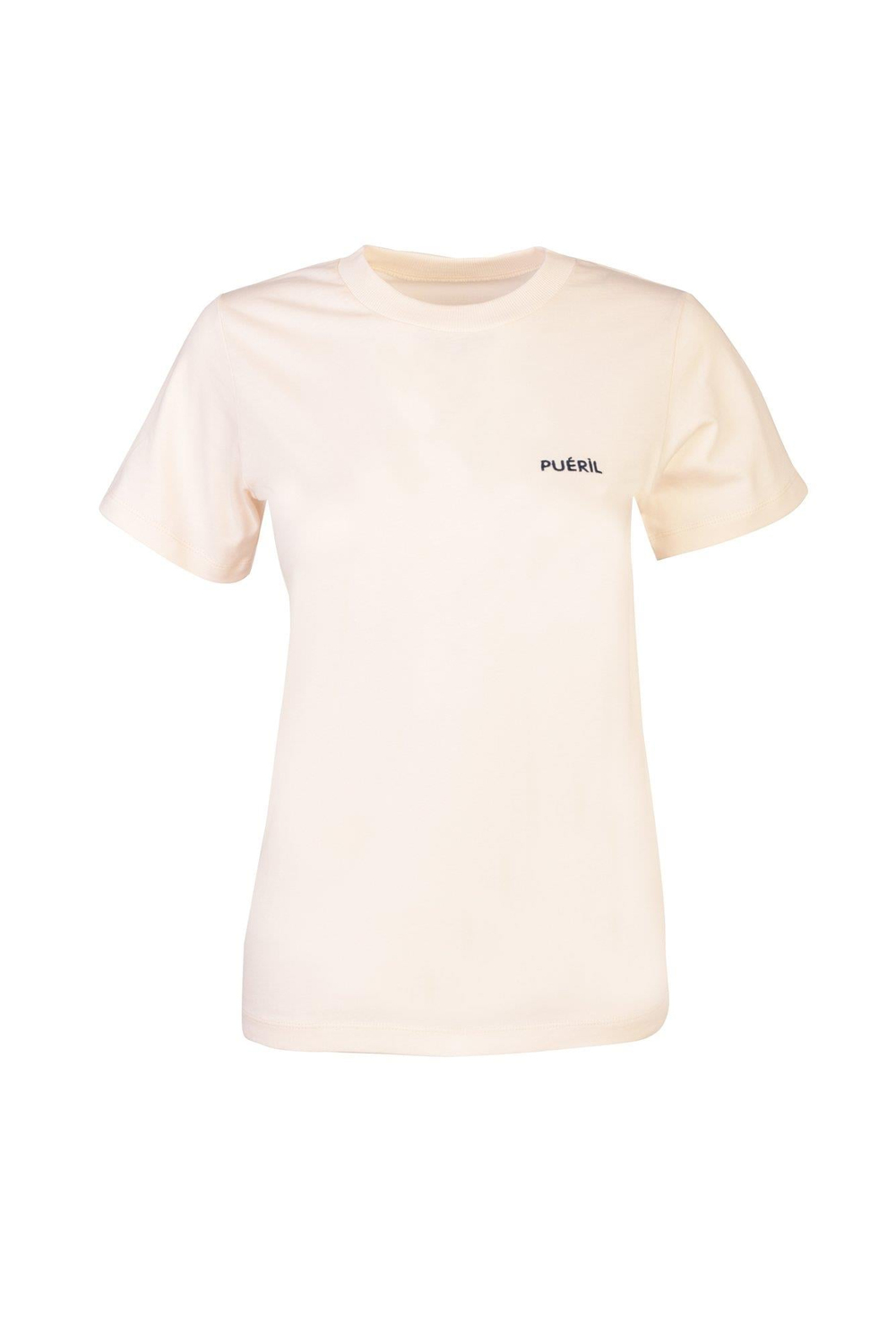 Bisiklet Yaka T-shirt-Ekru