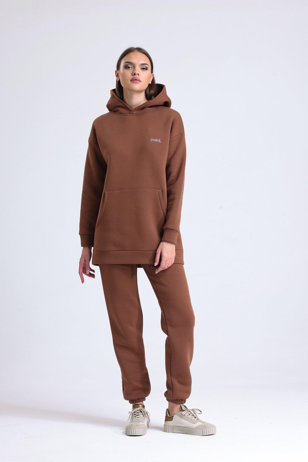 Hoodie Eşofman Takımı (Şardonlu)-Toffee