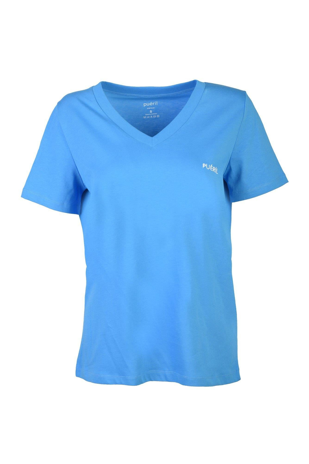 V Yaka T-shirt-Mavi