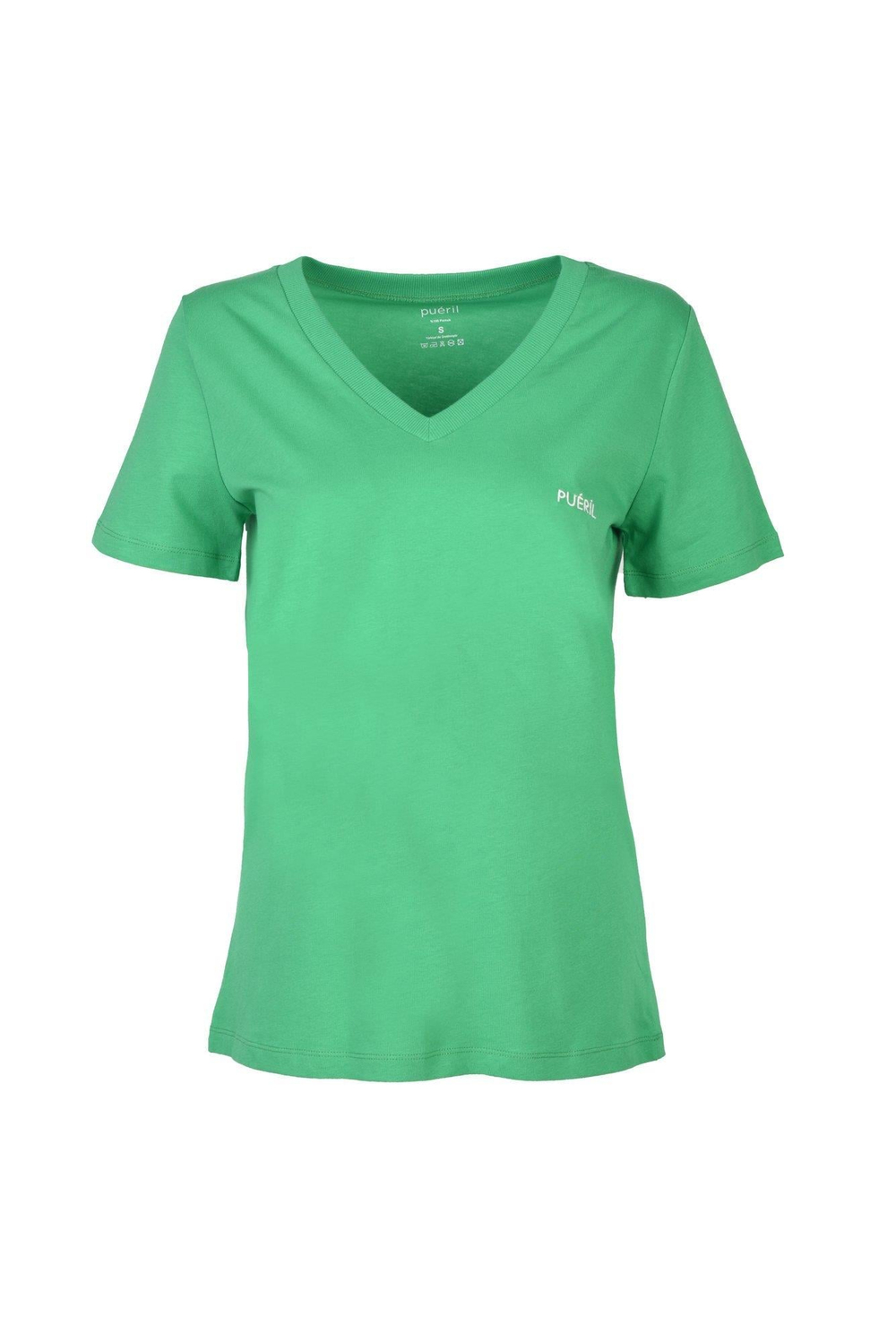 V Yaka T-shirt-Yeşil