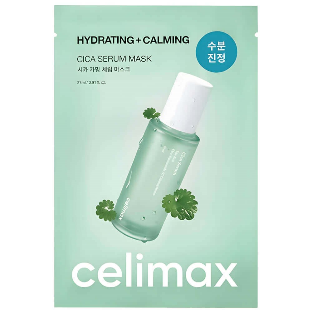 Celimax Hydrating + Calming Cica Serum Mask | Centella Özlü Nemlendirici ve Yatıştırıcı Kağıt Maske 27 ml (1 Adet)
