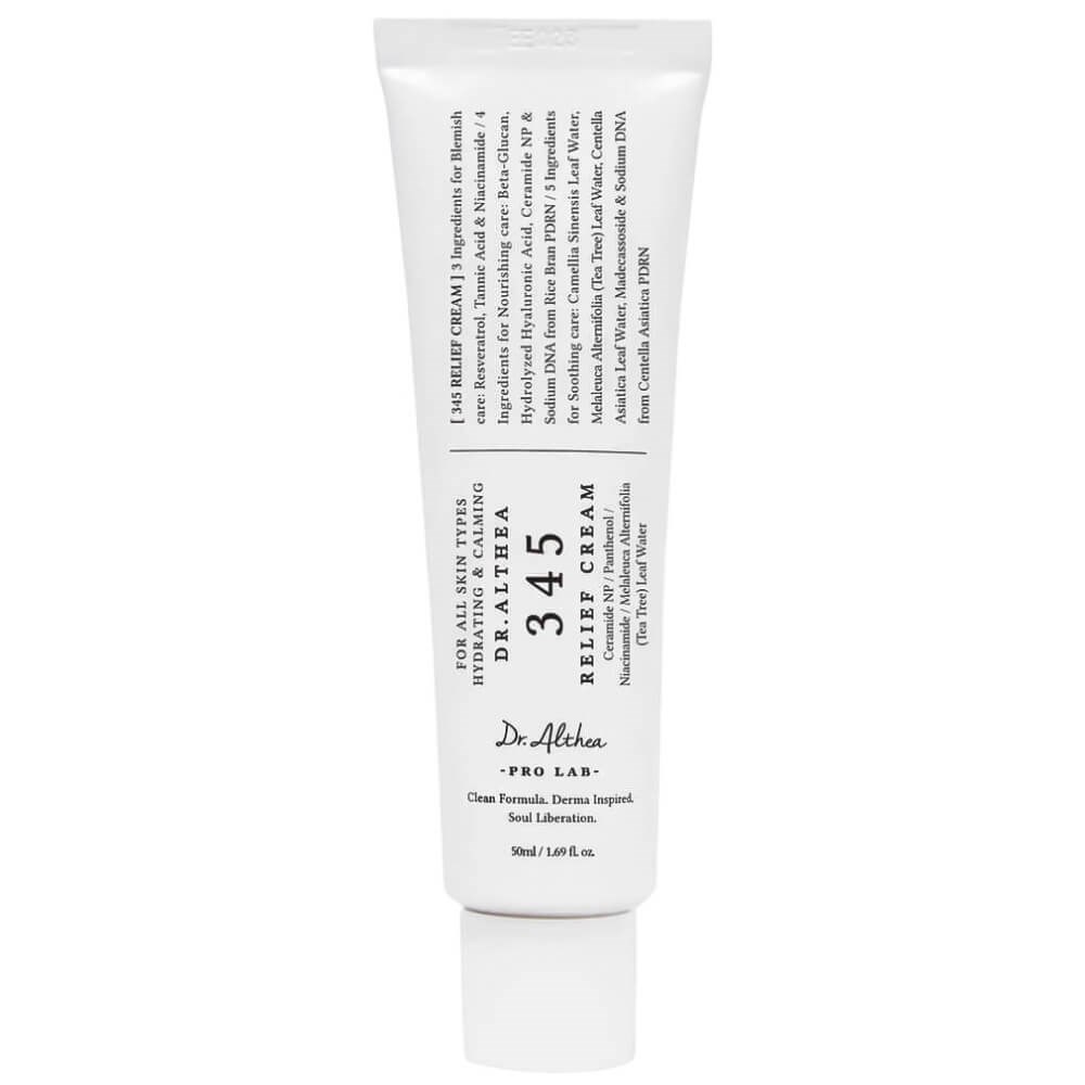 Dr. Althea 345 Relief Cream | Tea Tree, Centella, PDRN ve Seramid İçeren Hafif Yatıştırıcı & Bariyer Destekleyici Krem 50 ml