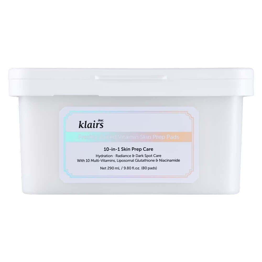 Klairs Freshly Juiced Vitamin Skin Prep Pads | PDRN ve Vitamin İçeren Tonik Ped 80 Adet (290 ml)