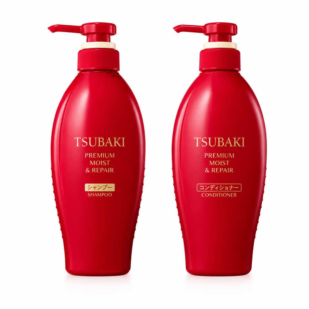 TSUBAKI Premium EX Moist & Repair Hair Care Set | Yoğun Nemlendirici ve Onarıcı Şampuan & Saç Kremi Seti 450 ml + 450 ml