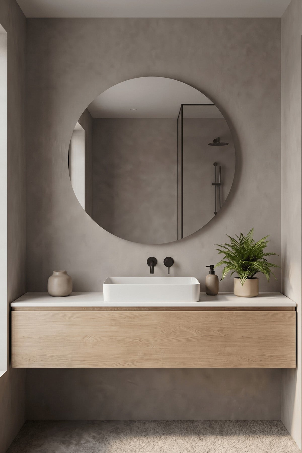 Kumlamasız LED Işıklı Yuvarlak Banyo Aynası - Gün Işığı
