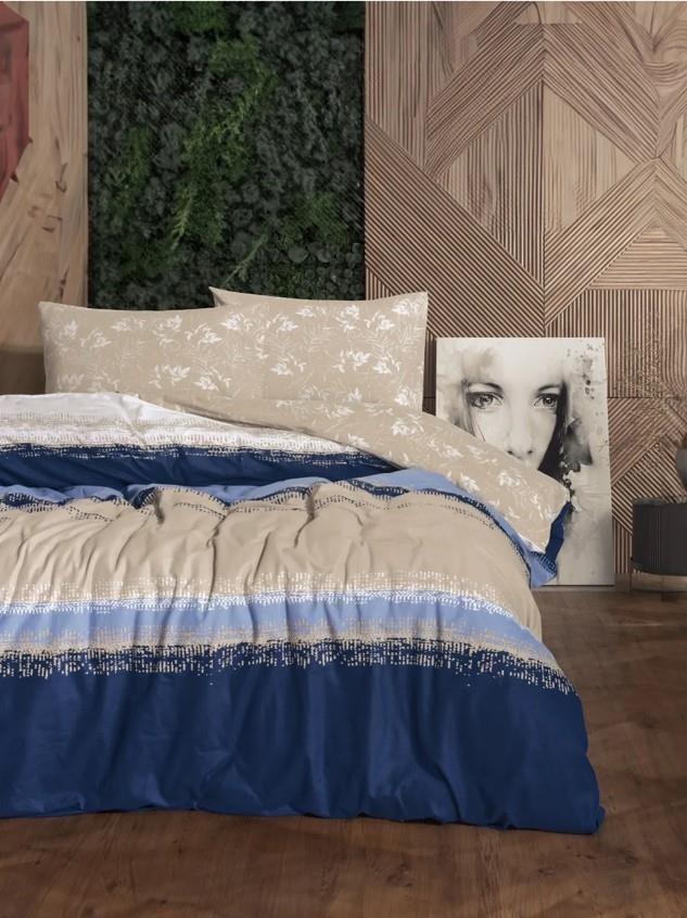 Cotton Box Flanel Nevresim Takımı Tek Kişilik Blueline Lacivert