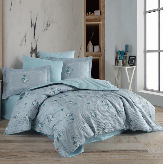 Hobby Çift Kişilik Poplin Nevresim Martha Mint