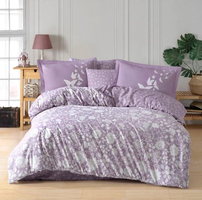 Hobby Çift Kişilik Poplin Nevresim Takımı Hira Lila