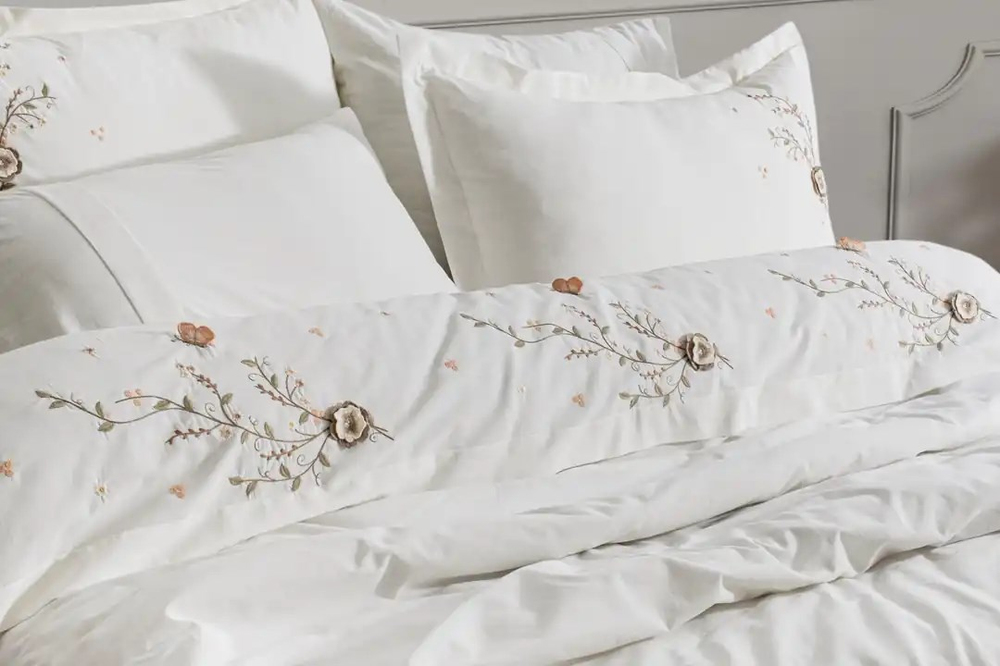 Şaheser Home Collection Nakışlı Çift Kişilik Nevresim Takımı Cosmos