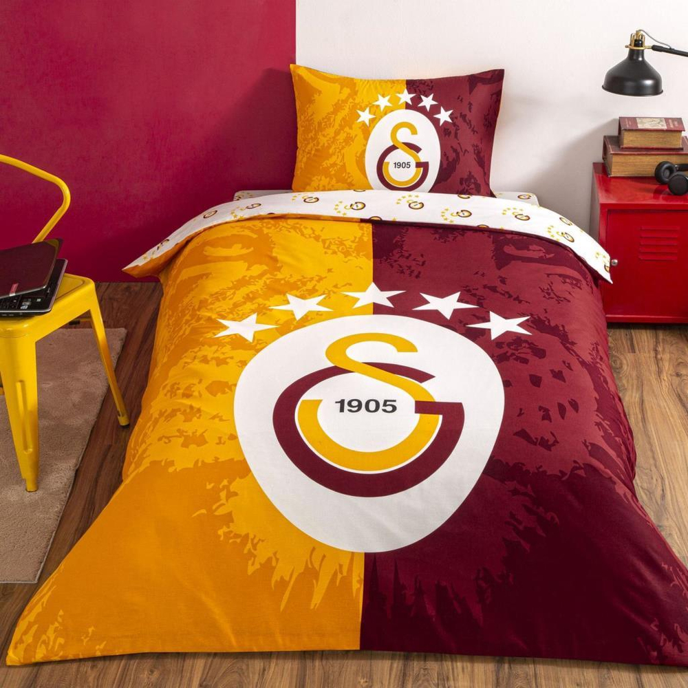 Taç Galatasaray 5. Yıldız Tek Kişilik Lisanslı Nevresim Takımı
