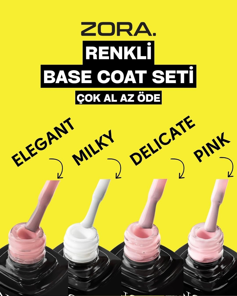 Renkli Base Coat Seti - Çok Al Az Öde