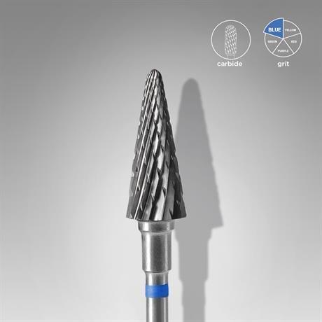 Sert Alaşım Koni Freze, Mavi, Çap 6 Mm / Çalışma Kısmı 14 Mm