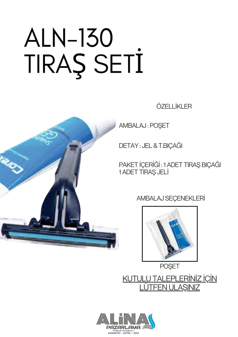 POŞETLİ TIRAŞ SETİ ALN130