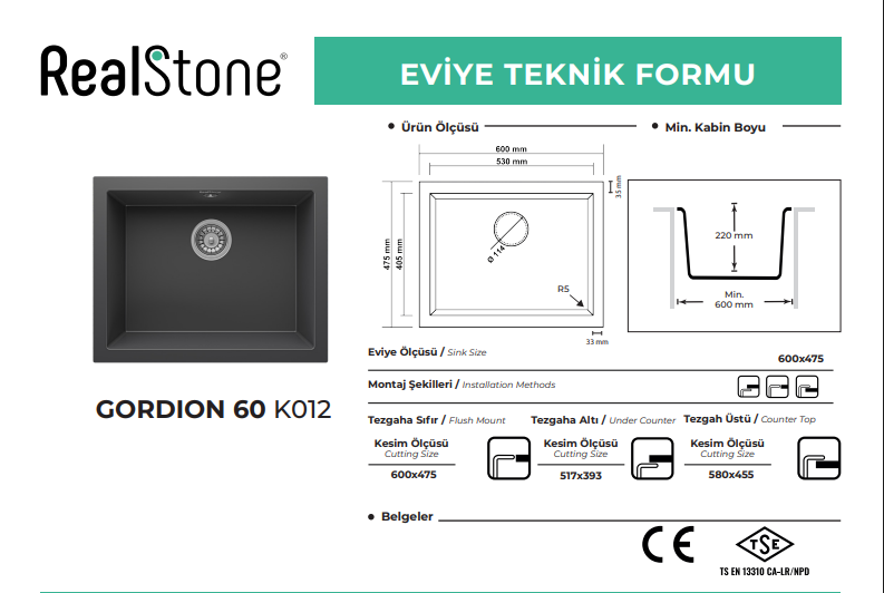Realstone Gordion Gri 60