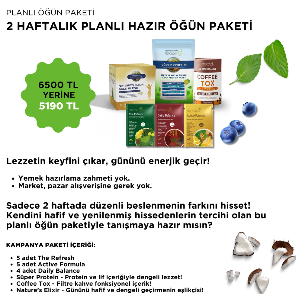 2 Haftalık Planlı Öğün Paketi
