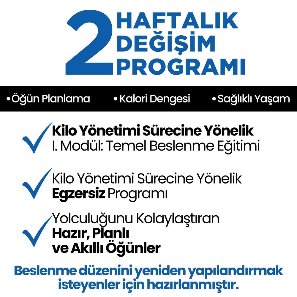 2 Haftalık Planlı Öğün Paketi