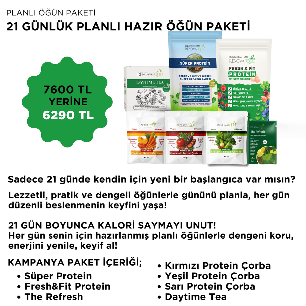 21 Günlük Planlı Hazır Öğün Paketi