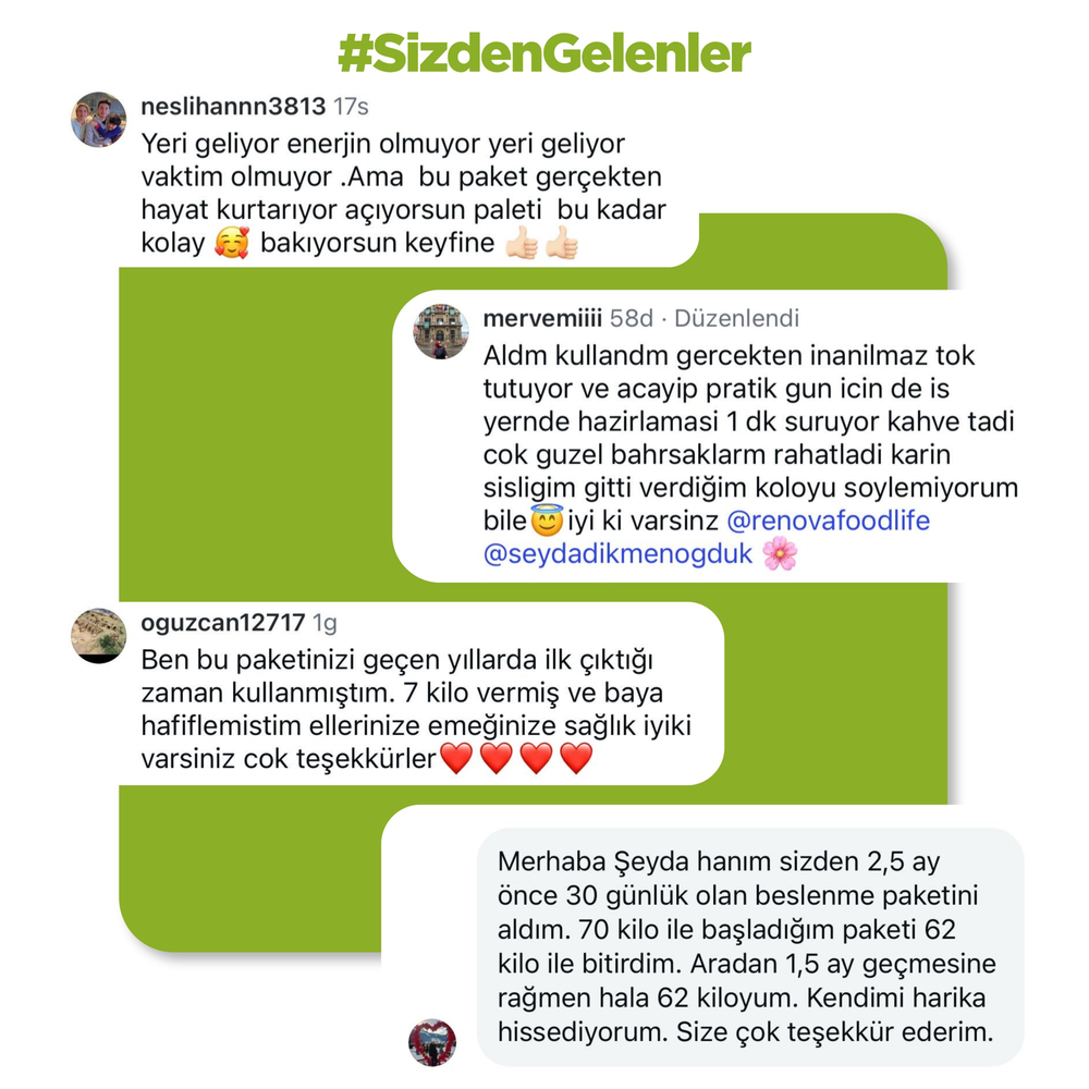 30 Günlük Planlı Hazır Öğün Paketi (Günde 1 Öğün Kolaylığı)