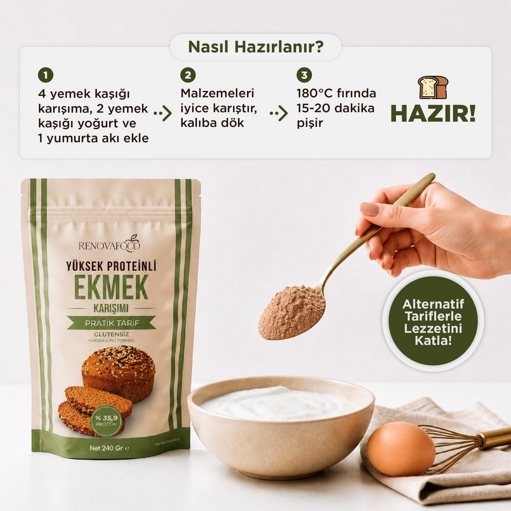 Yüksek Proteinli Ekmek Karışımı