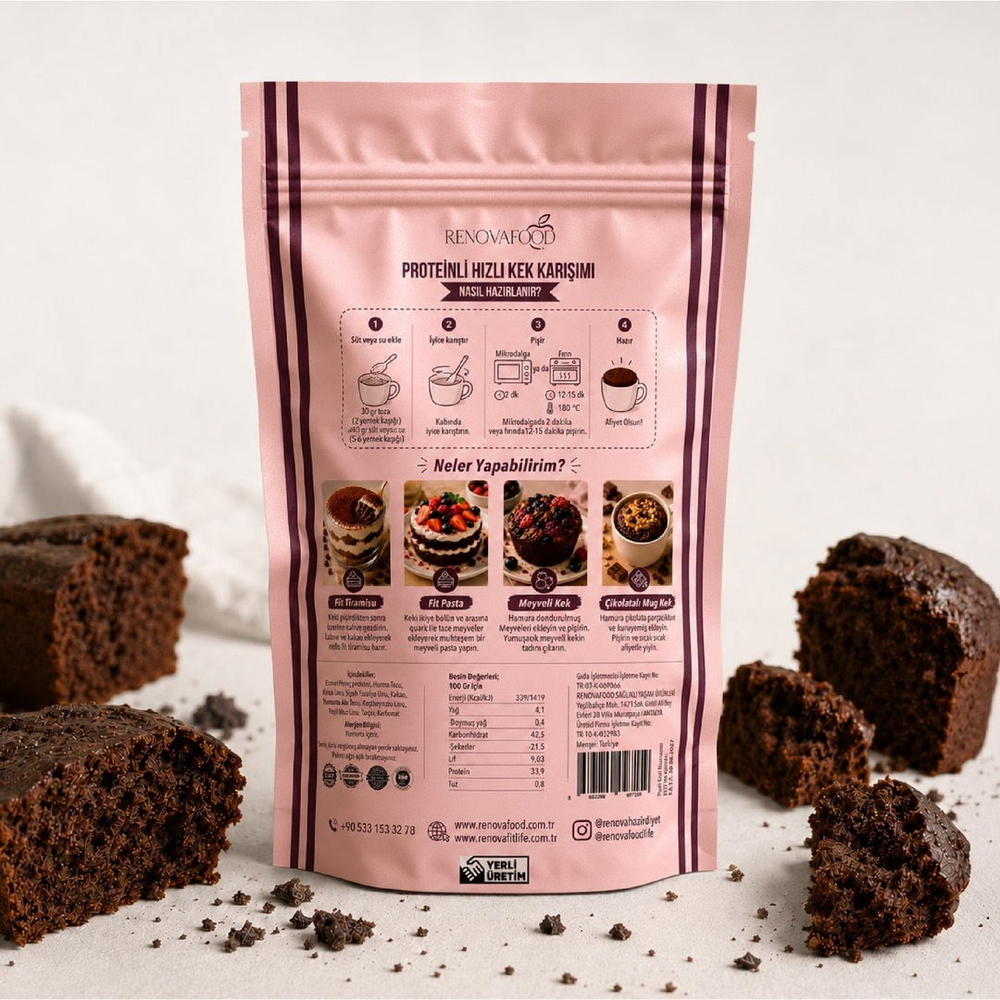 Yüksek Proteinli Hızlı Kek Karışımı