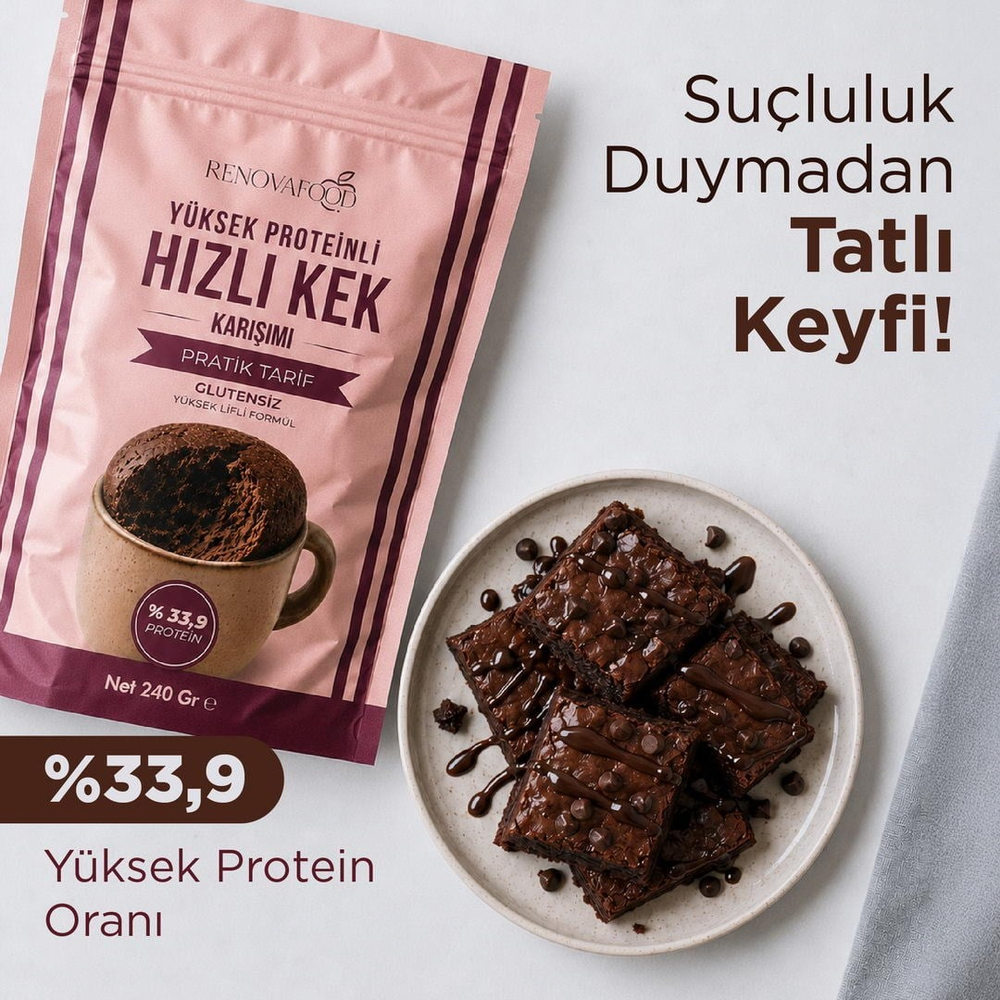 Yüksek Proteinli Hızlı Kek Karışımı