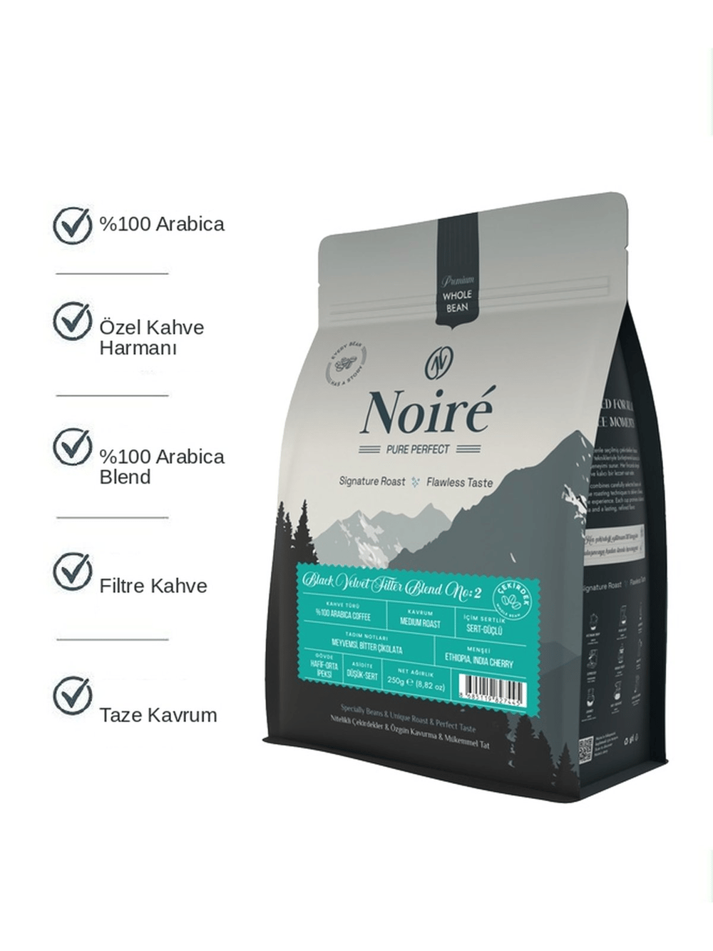 

Black Velvet Filter №2 %100 Arabica Filtre Kahve Çekirdeği 250 g 