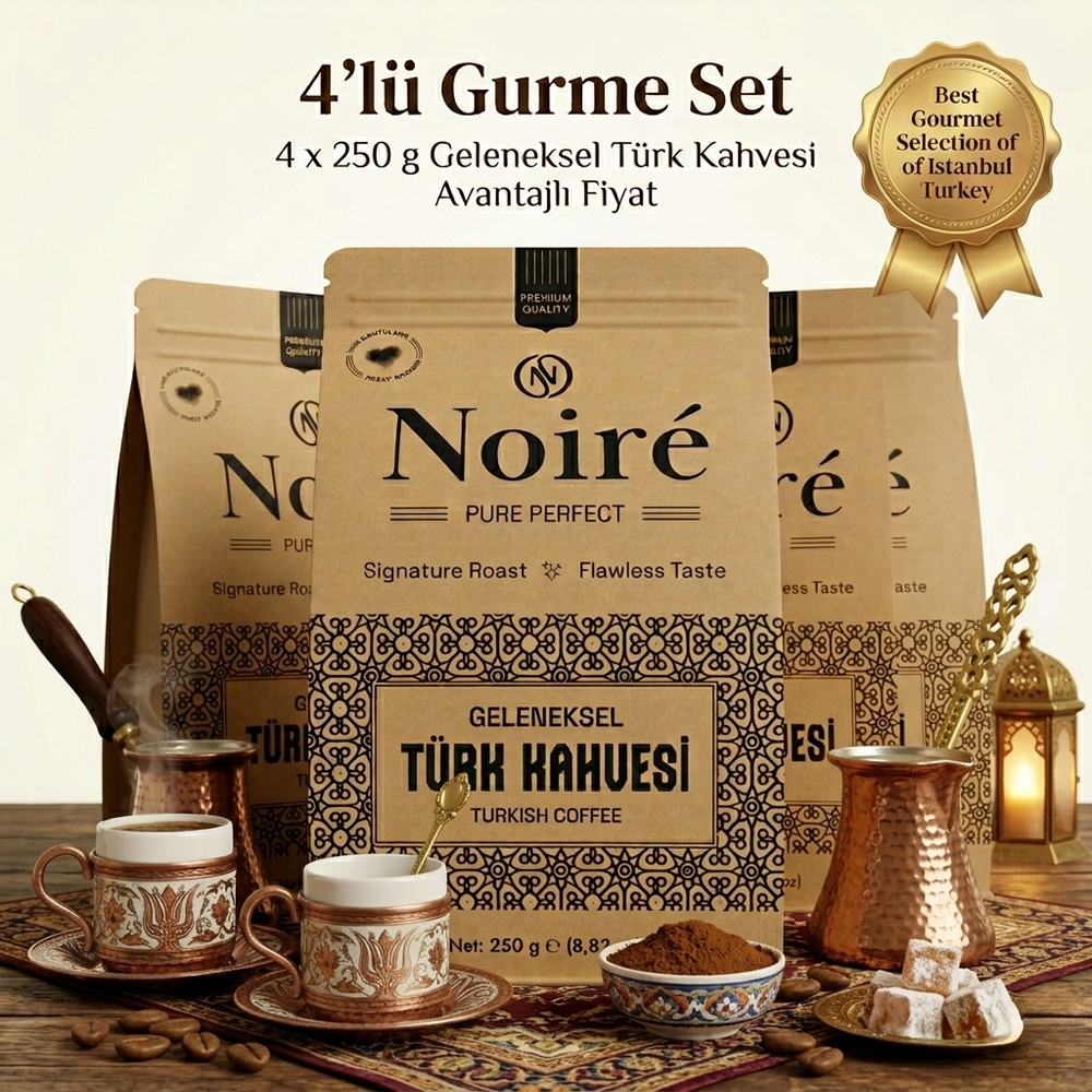 Noire Geleneksel Türk Kahvesi %100 Arabica – 4x250g Kampanyalı Set