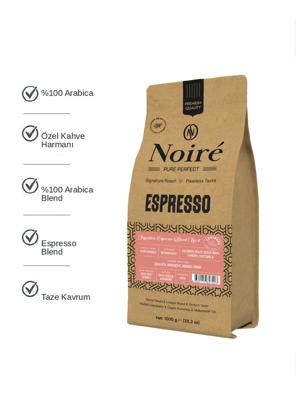 

Signature Espresso №1 %100 Arabica Çekirdek Kahve 1 kg