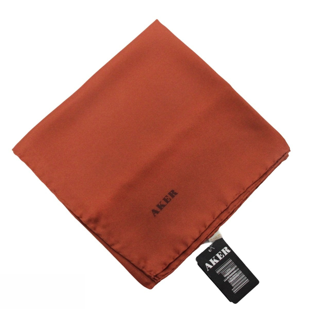 Aker Düz İpek Eşarp Twill - Kiremit 947