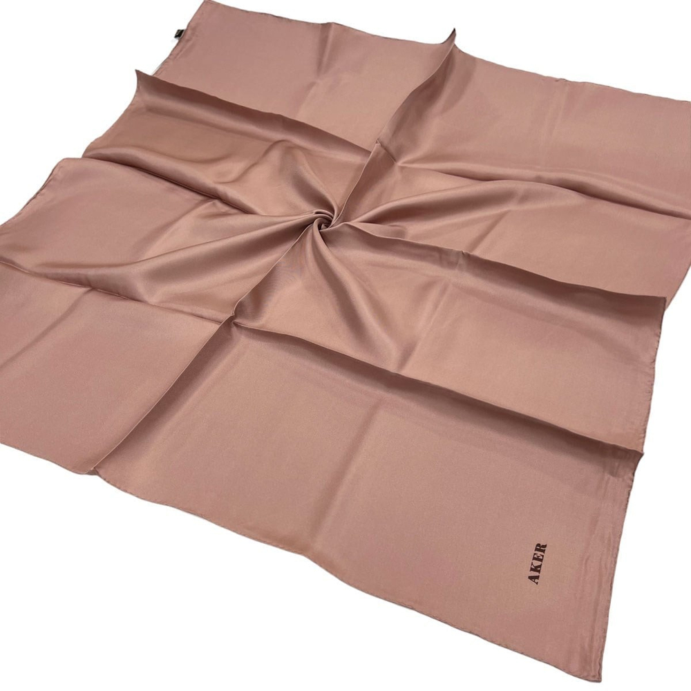 Aker Düz İpek Eşarp Twill - Pudra 992