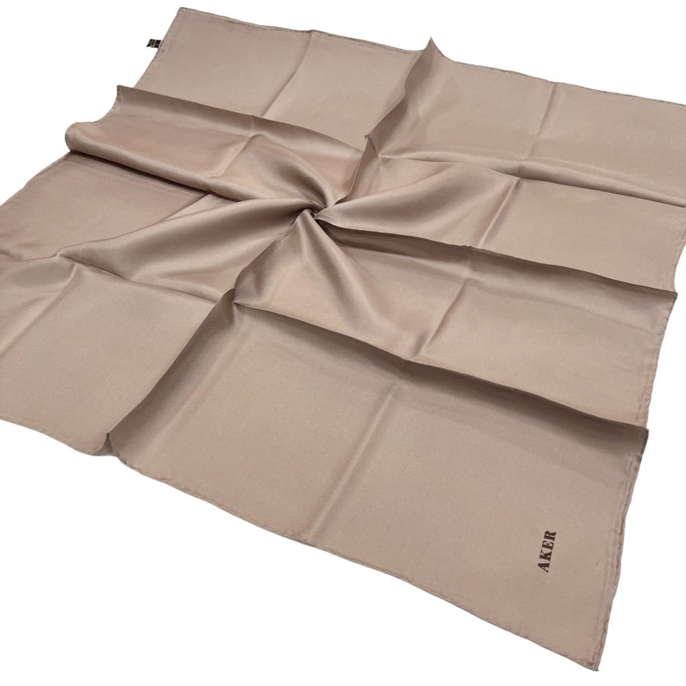Aker Düz İpek Eşarp Twill - Soft Vizon 973